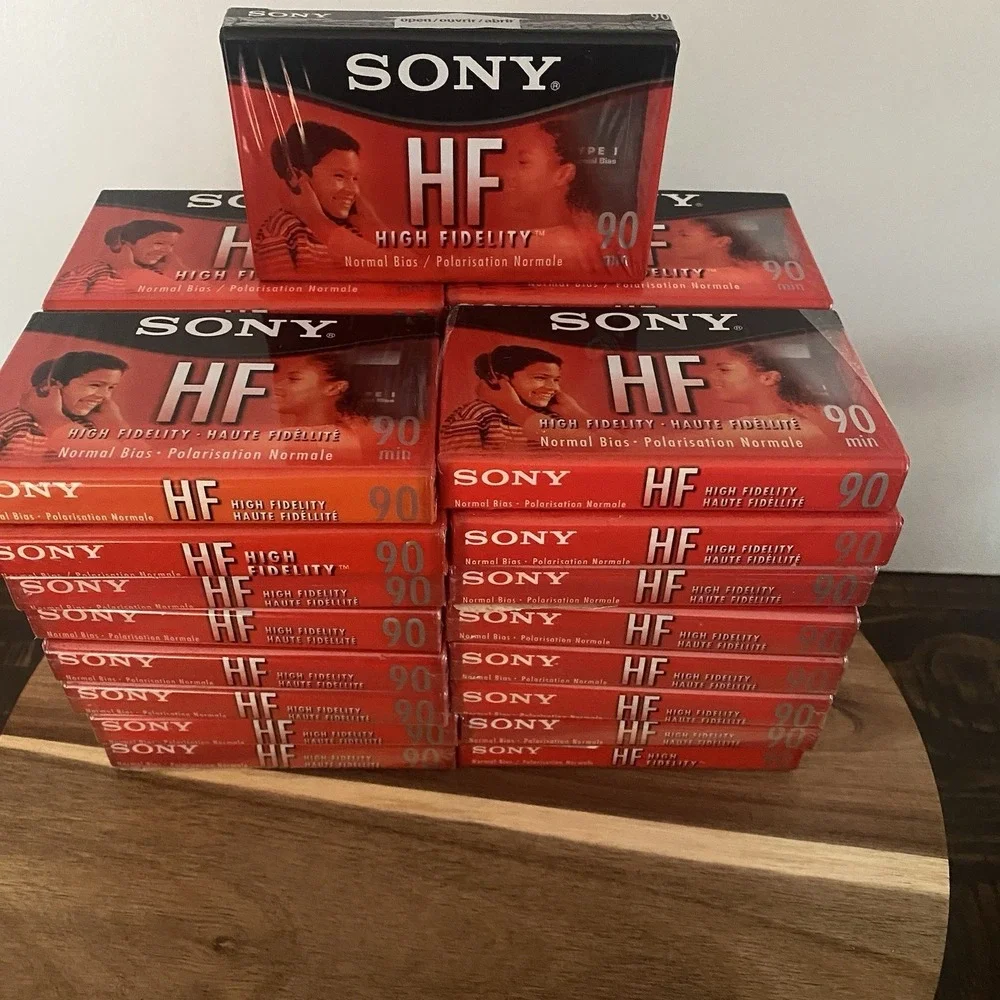 Sony High Fidelity HF 90 Normal Bias Lot of 33 Blank Cassette Tape NEW Sealed